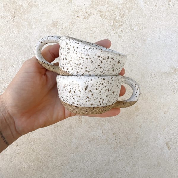 Set of 2 Espresso Mugs in Paperbark