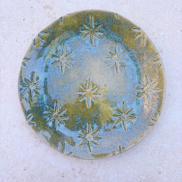 Starburst plate in Seagrass